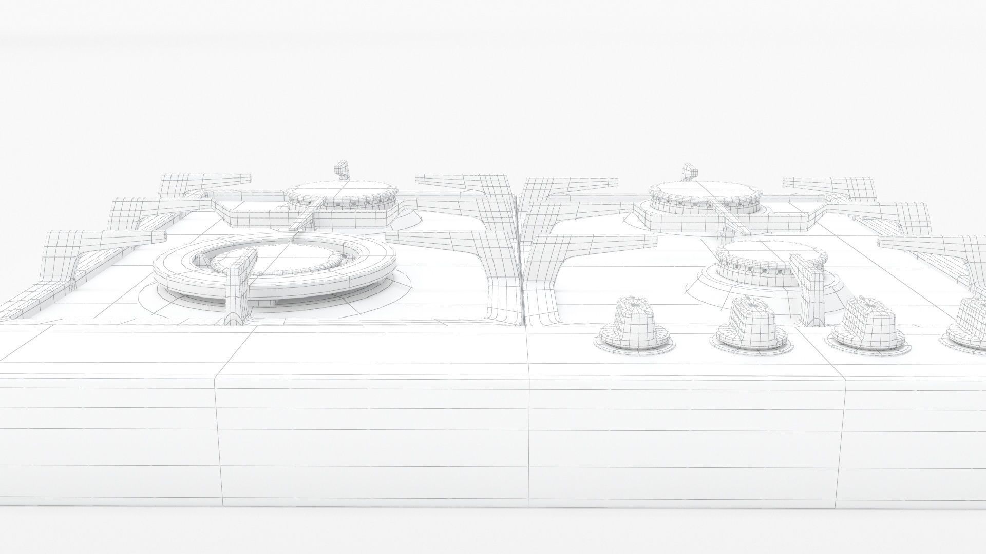 BLANCO 60cm 4 Burner Gas Cooktop - BCG64COM 3D model_12