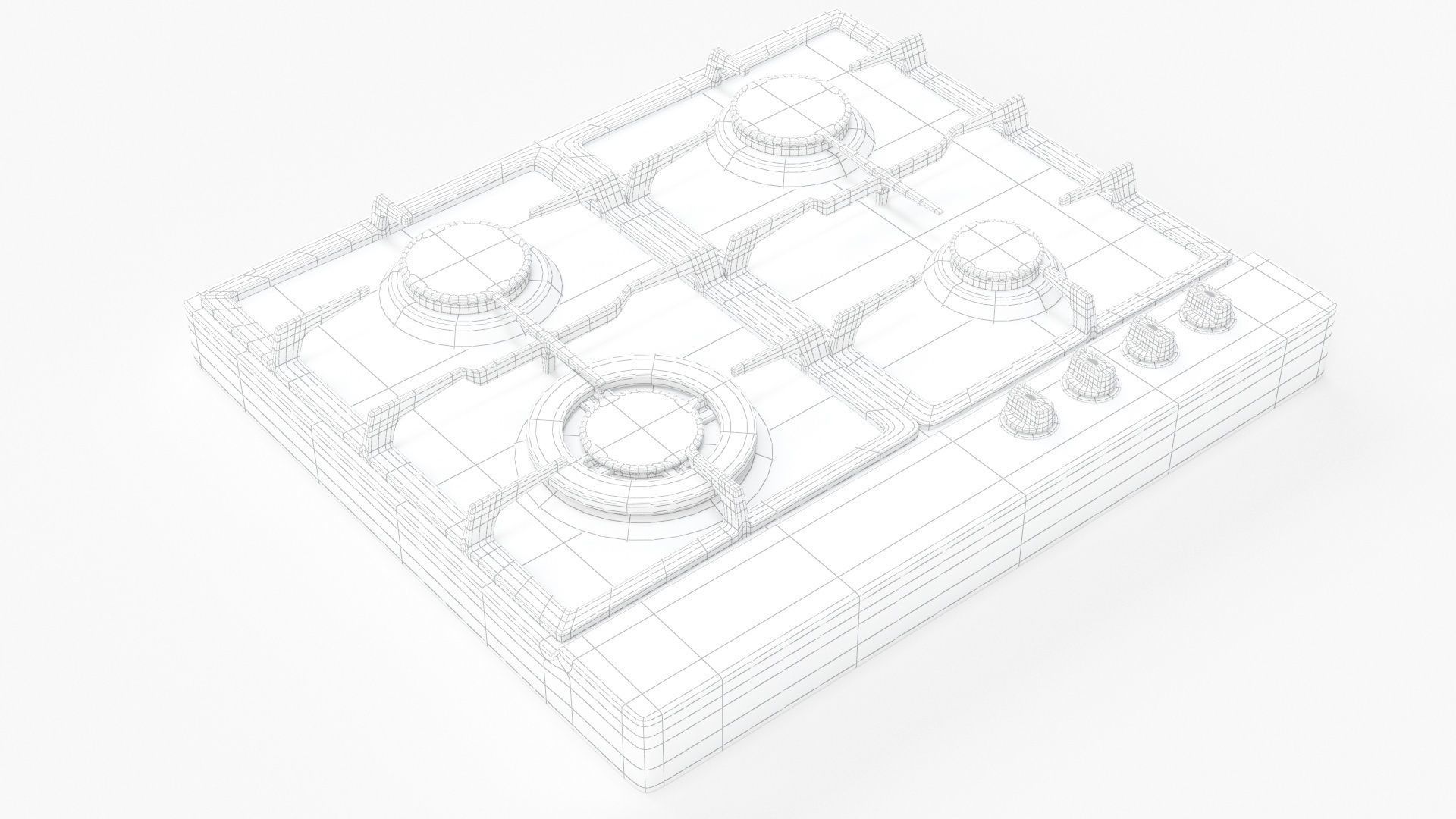 BLANCO 60cm 4 Burner Gas Cooktop - BCG64COM 3D model_10