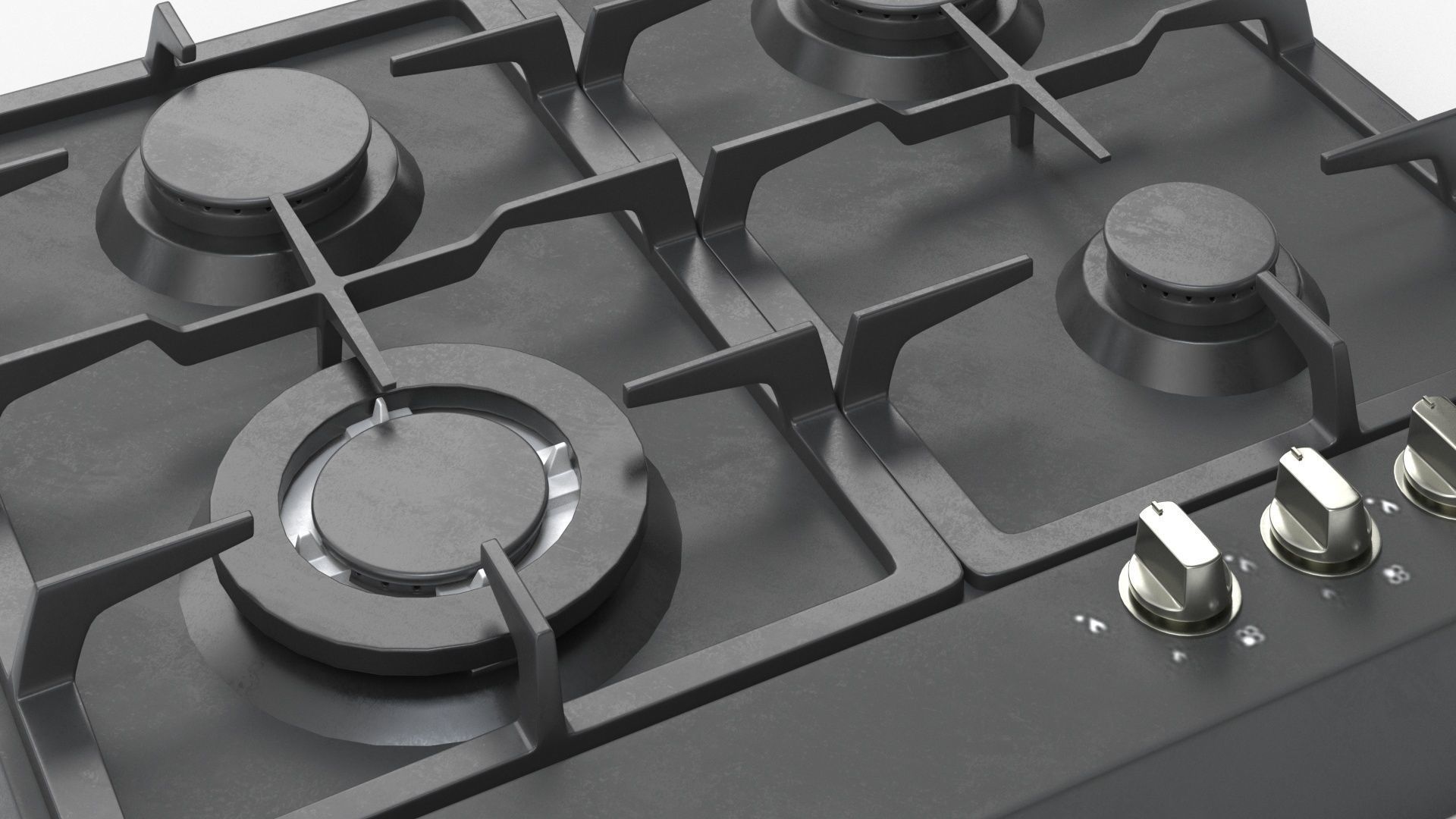 BLANCO 60cm 4 Burner Gas Cooktop - BCG64COM 3D model_2