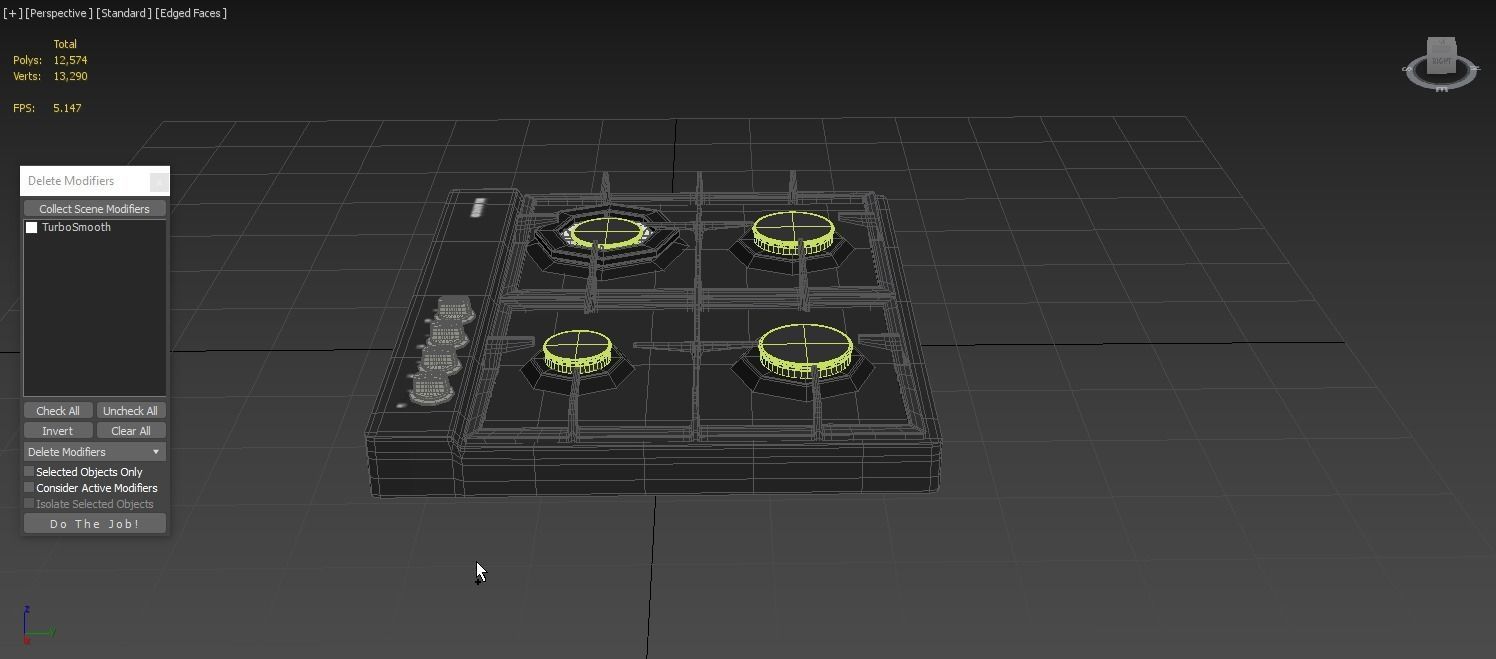 BLANCO 60cm 4 Burner Gas Cooktop - BCG64COM 3D model_5