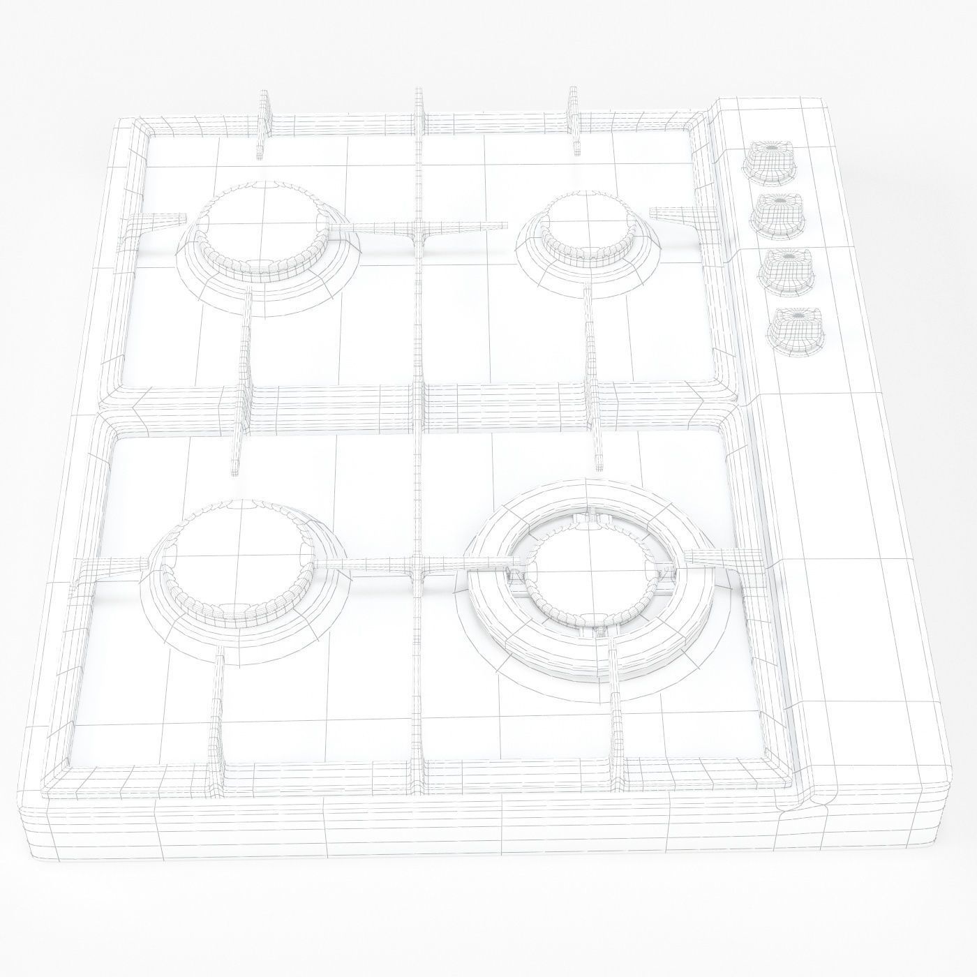 BLANCO 60cm 4 Burner Gas Cooktop - BCG64COM 3D model_35