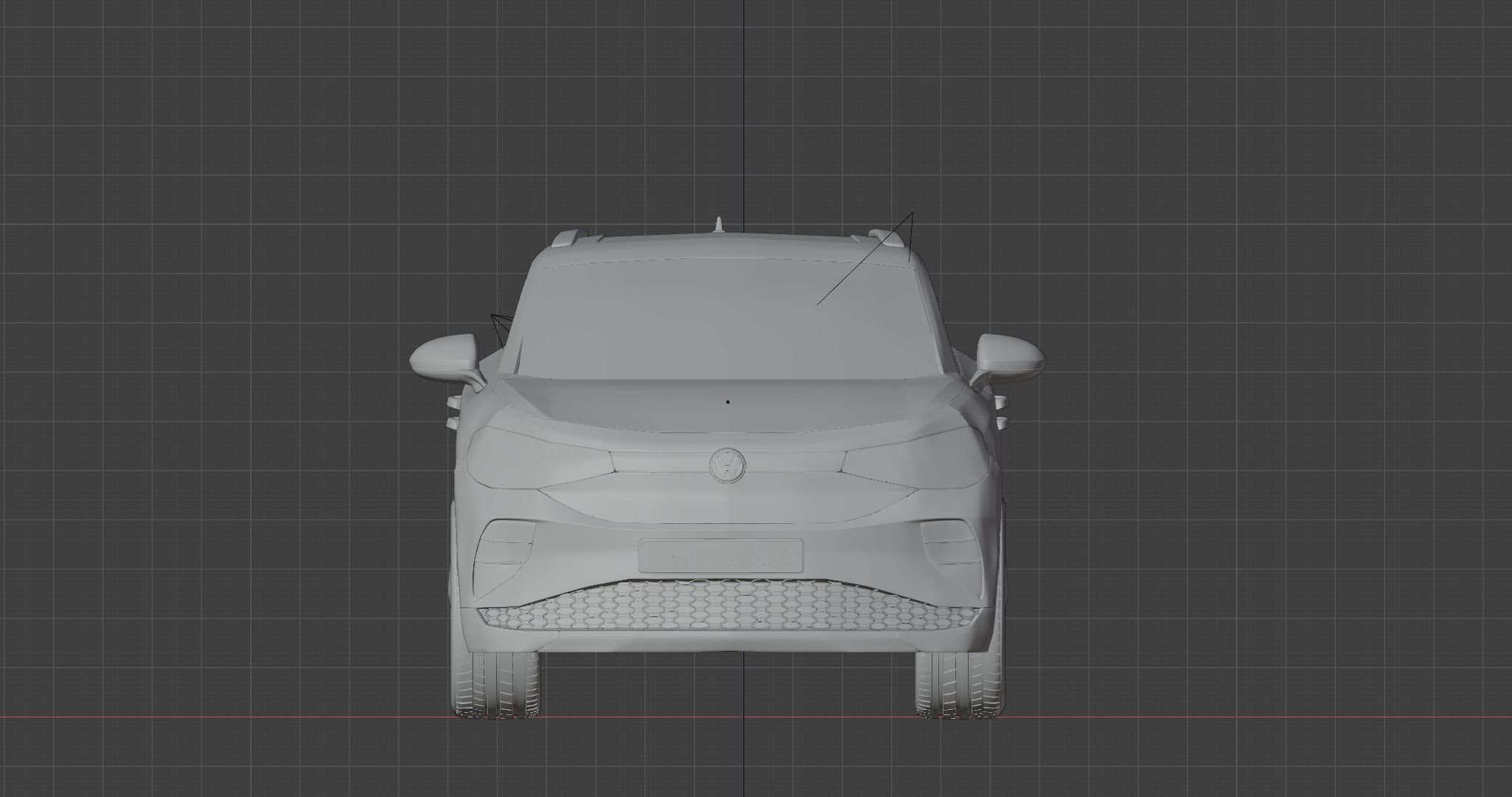 Volkswagen ID4 2022 Low-poly 3D model_27