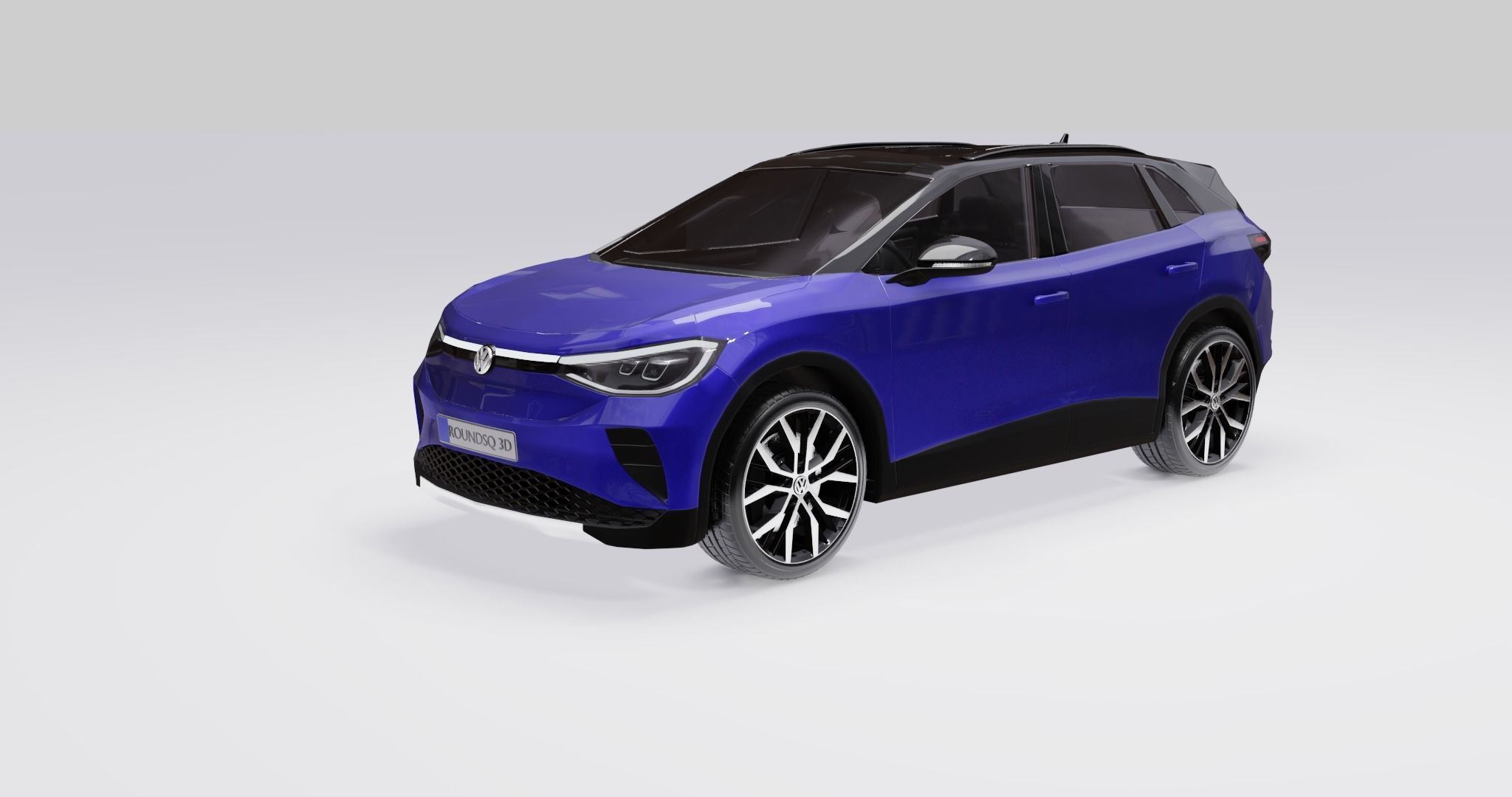 Volkswagen ID4 2022 Low-poly 3D model_1