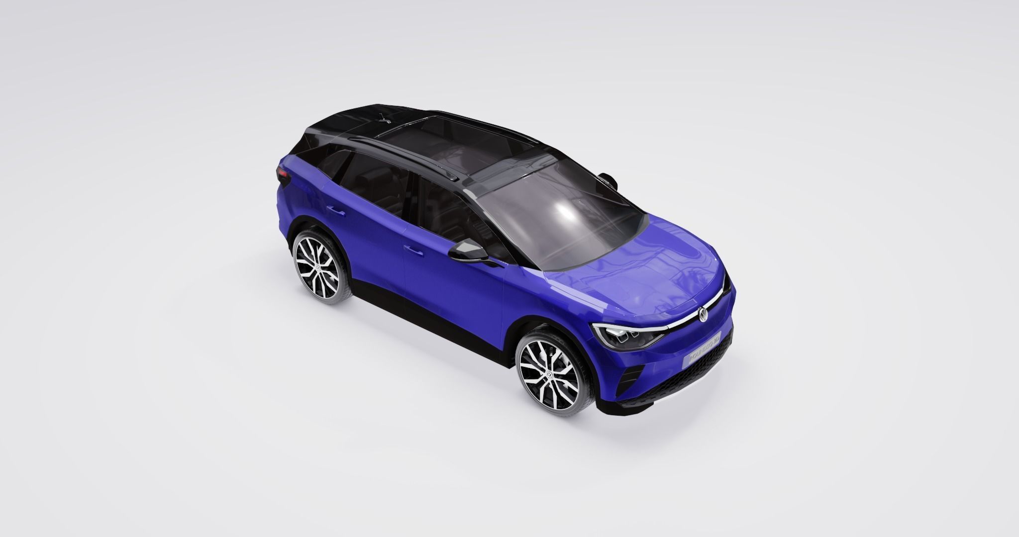 Volkswagen ID4 2022 Low-poly 3D model_24