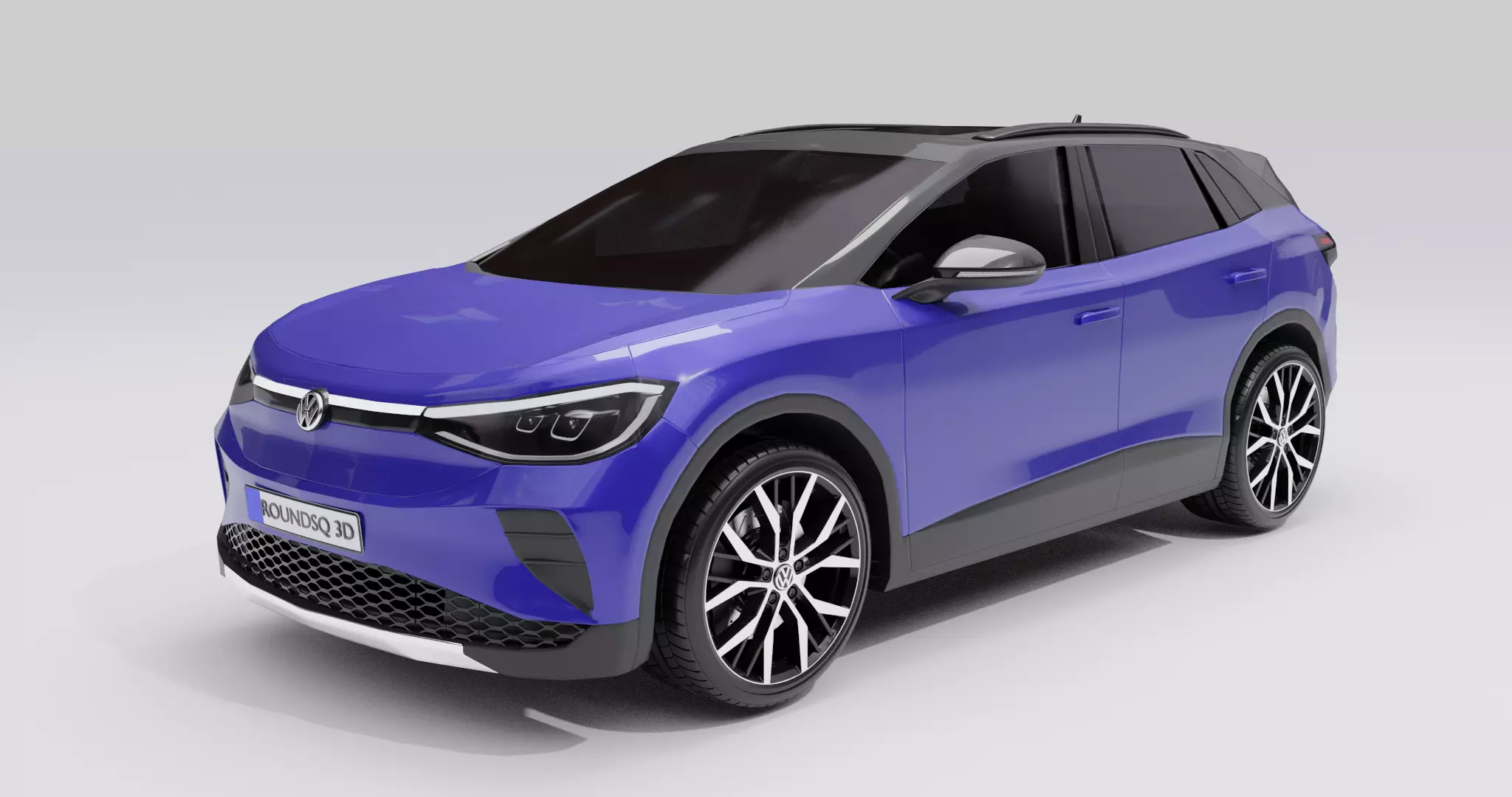 Volkswagen ID4 2022 Low-poly 3D model_0