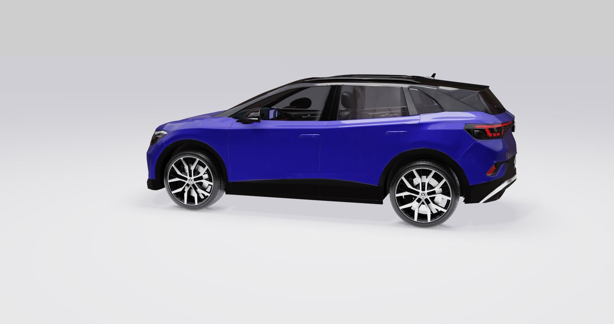 Volkswagen ID4 2022 Low-poly 3D model_8