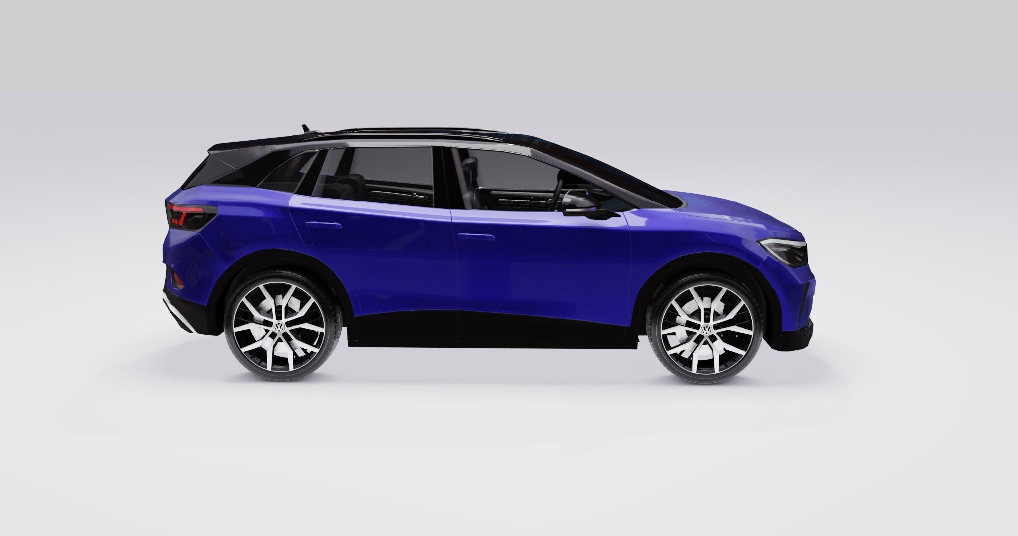 Volkswagen ID4 2022 Low-poly 3D model_19