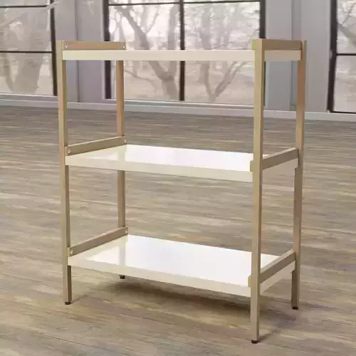 Shelf with IKEA EKENABBEN 3D model