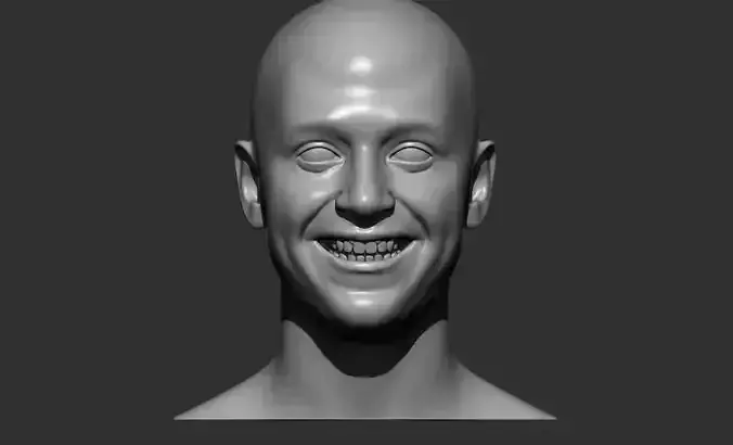 Smile Open Mouth Base mesh head 3d model for 3d printing  3D print model