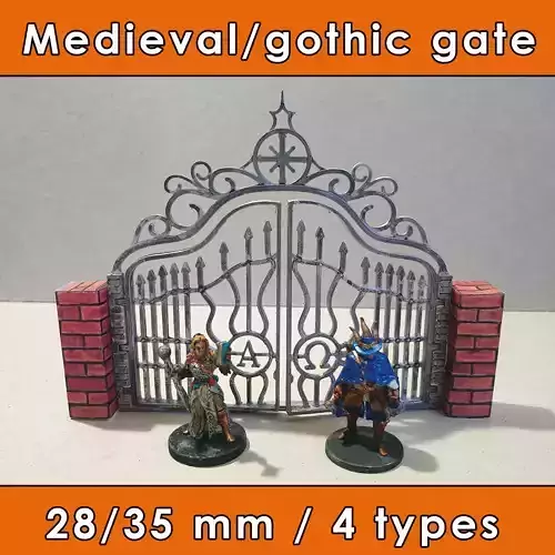 Medieval gate 3D model