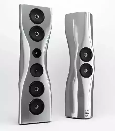 Modern Silver Speakers