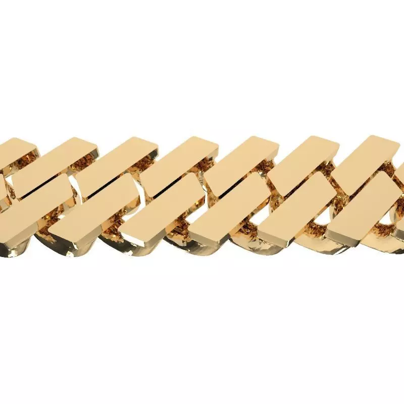 Cuban Link Square Bracelet 3D print model