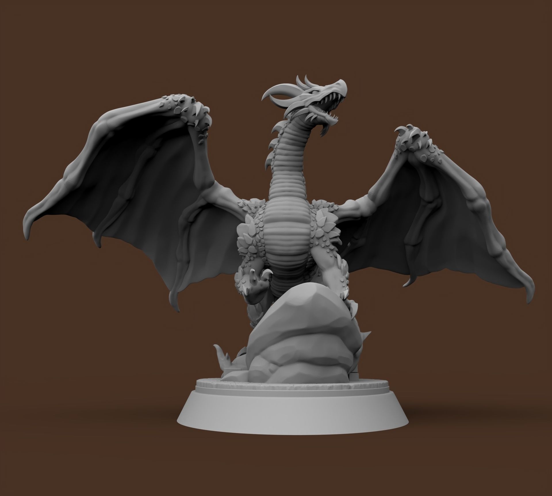 Classic occidental Dragon 3D print model_5