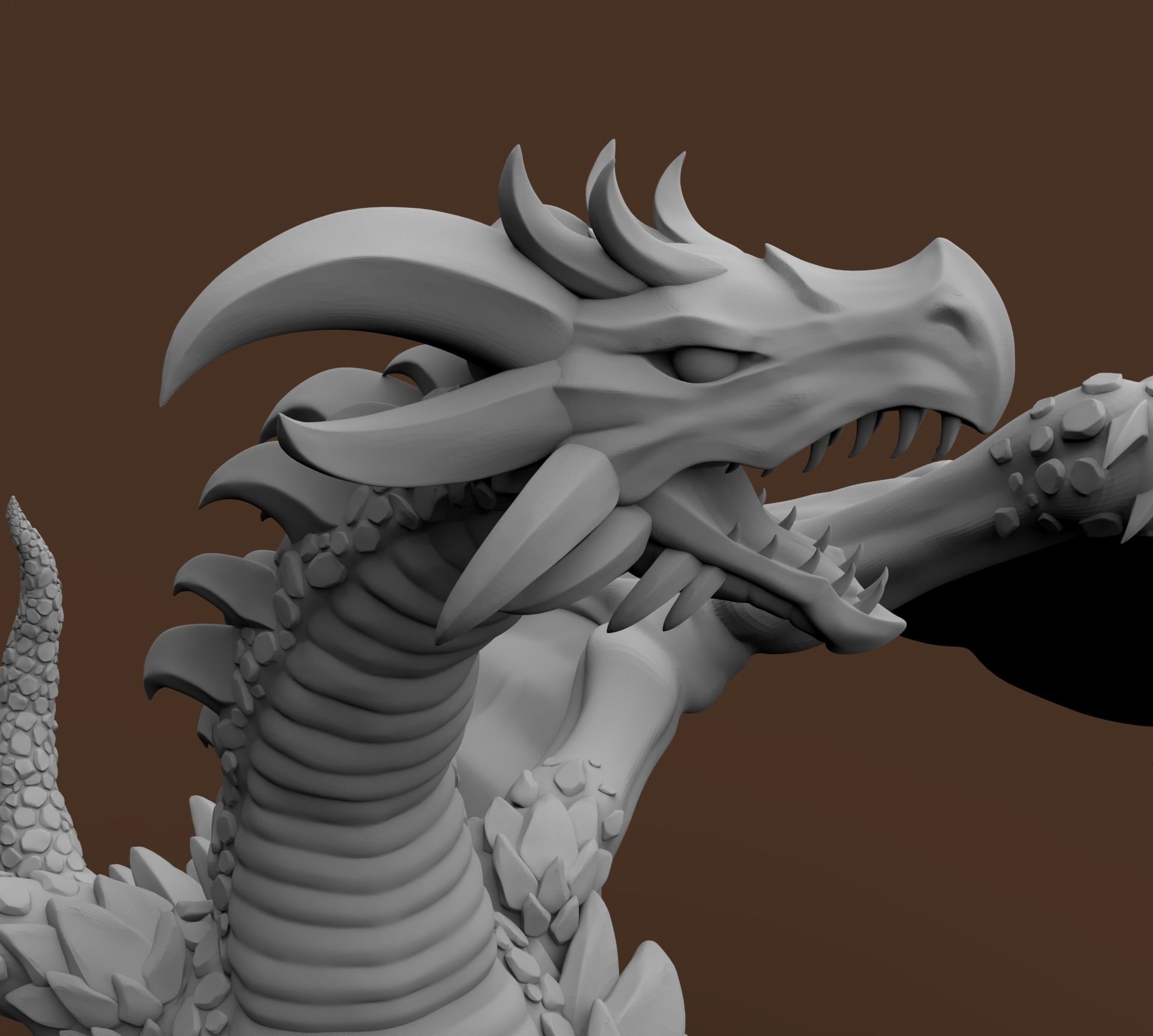 Classic occidental Dragon 3D print model_11