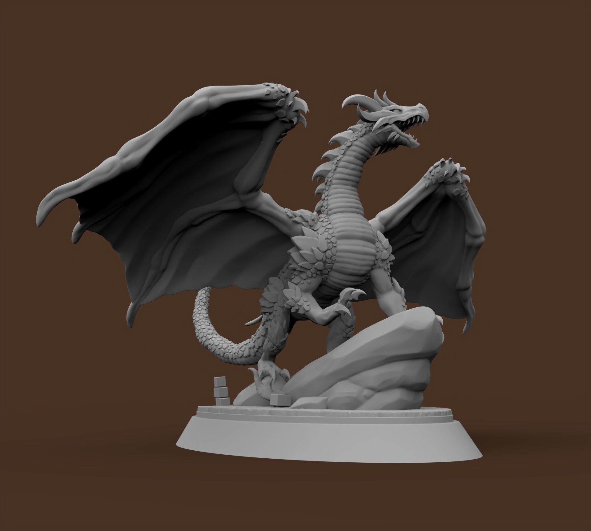 Classic occidental Dragon 3D print model_6