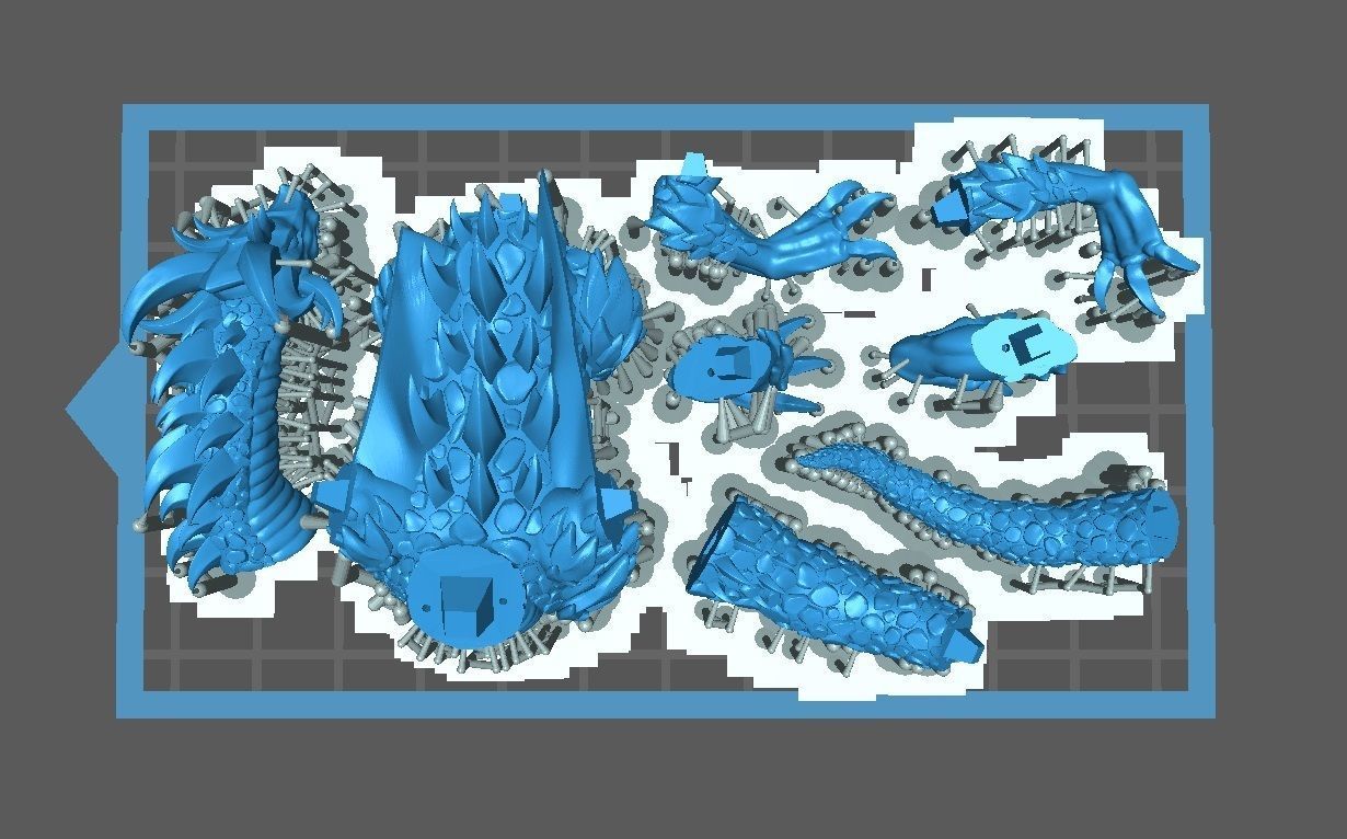 Classic occidental Dragon 3D print model_13