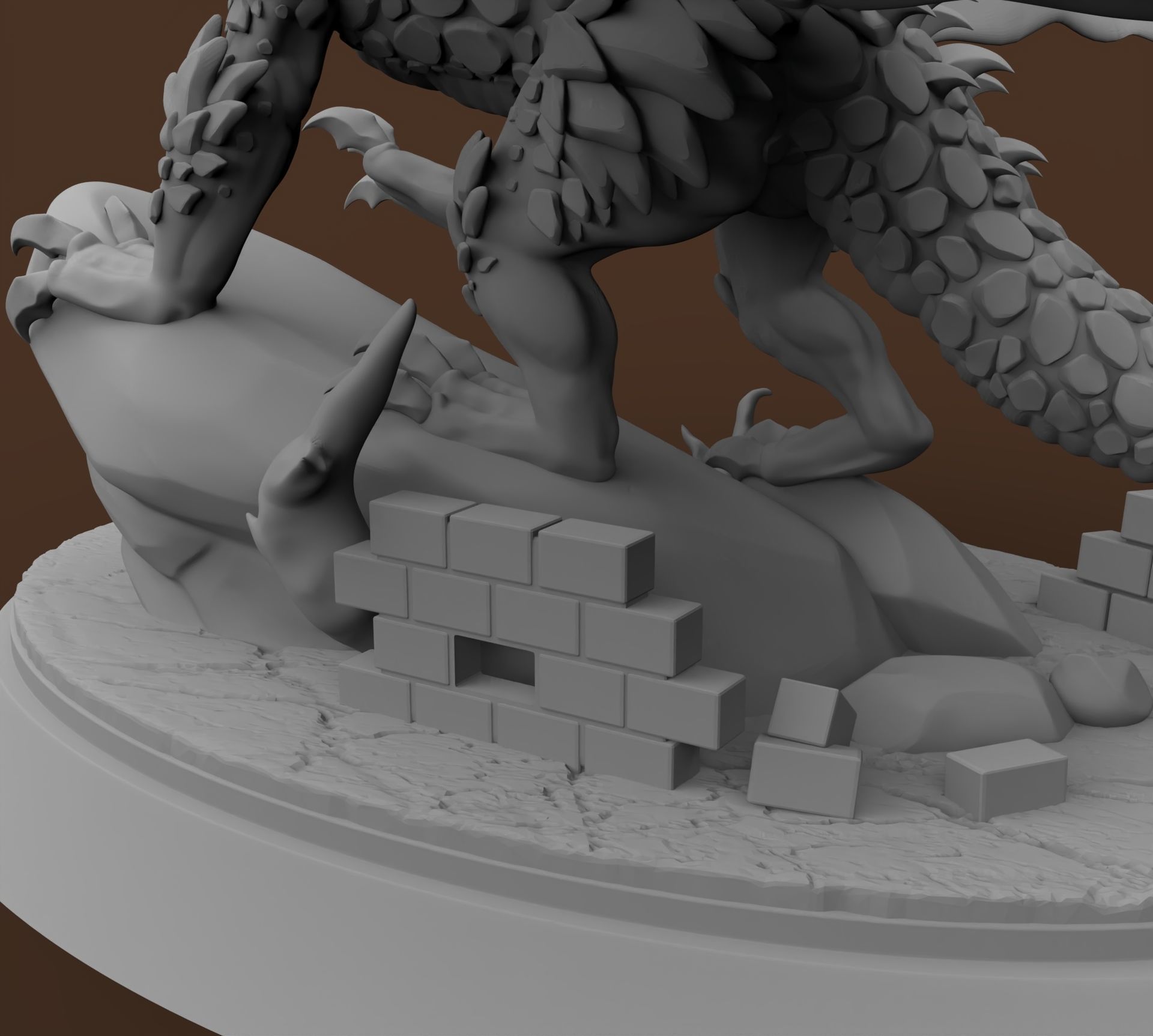 Classic occidental Dragon 3D print model_10