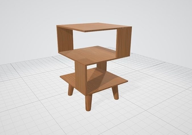 NightStand Mesa de noche Mueble Furniture Bedroom Table Free low-poly 3D model