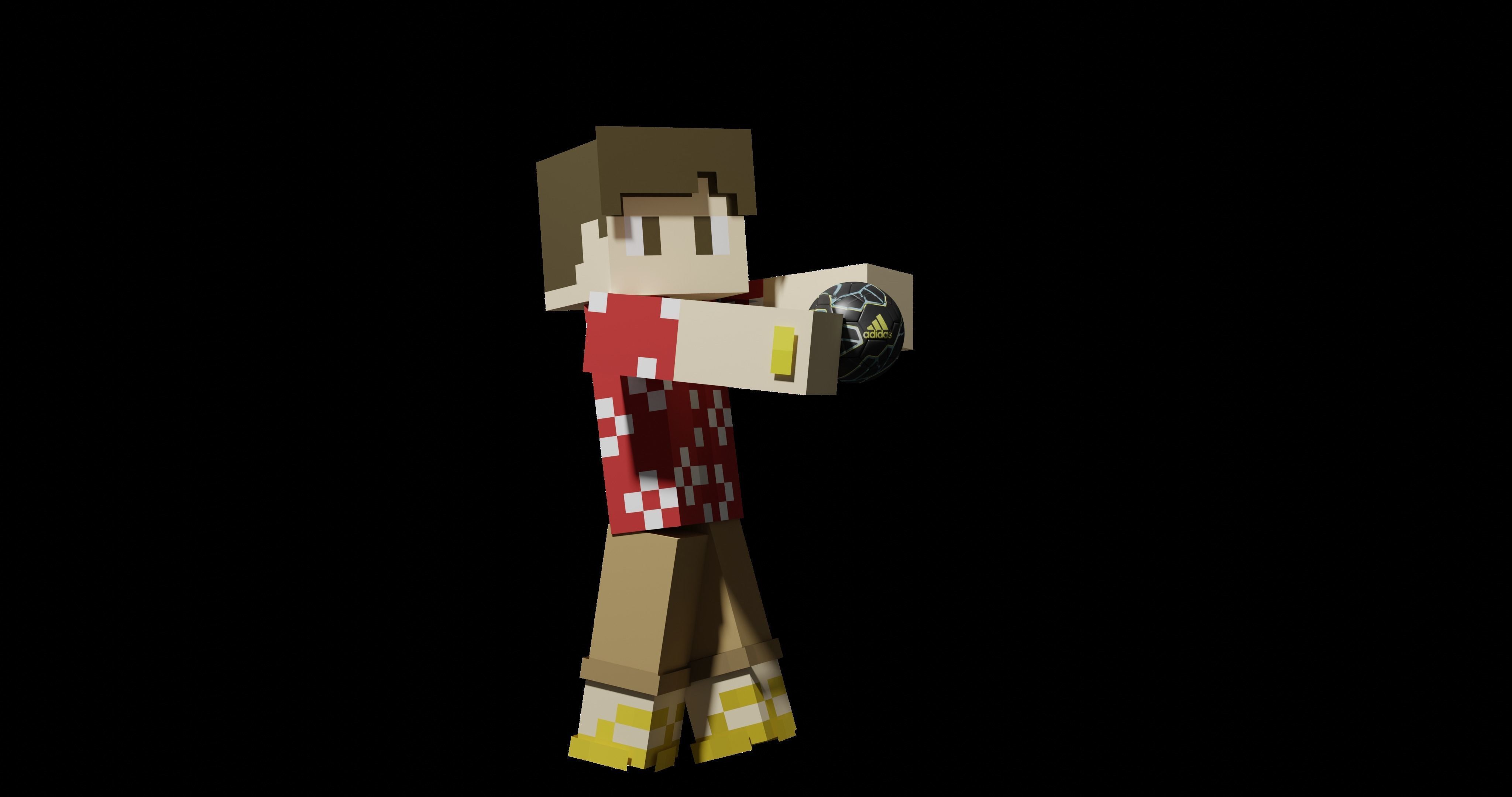 Minecraft Character on Vacation 3D model_1