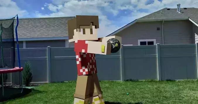 Minecraft Character on Vacation 3D model