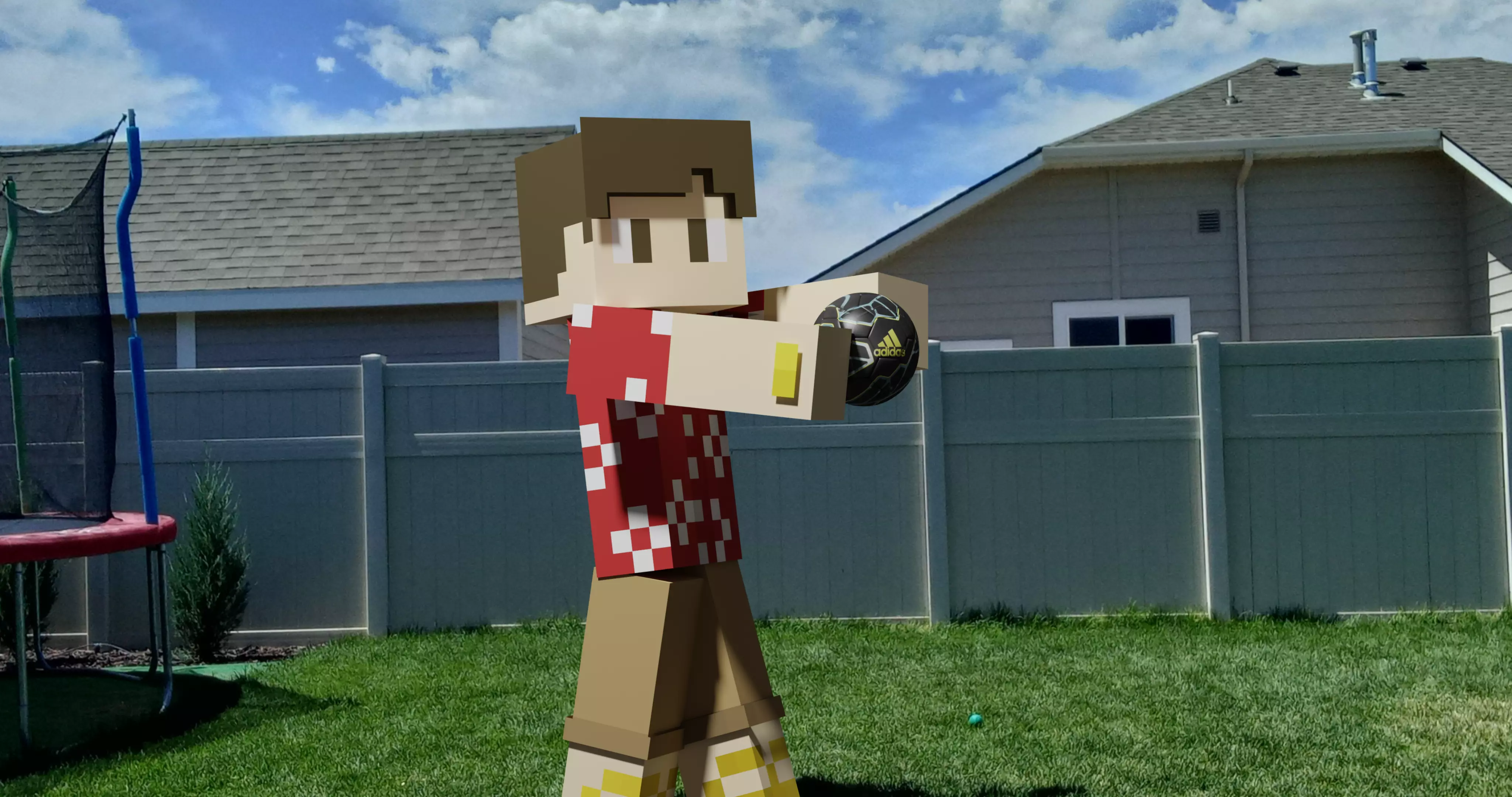 Minecraft Character on Vacation 3D model_0