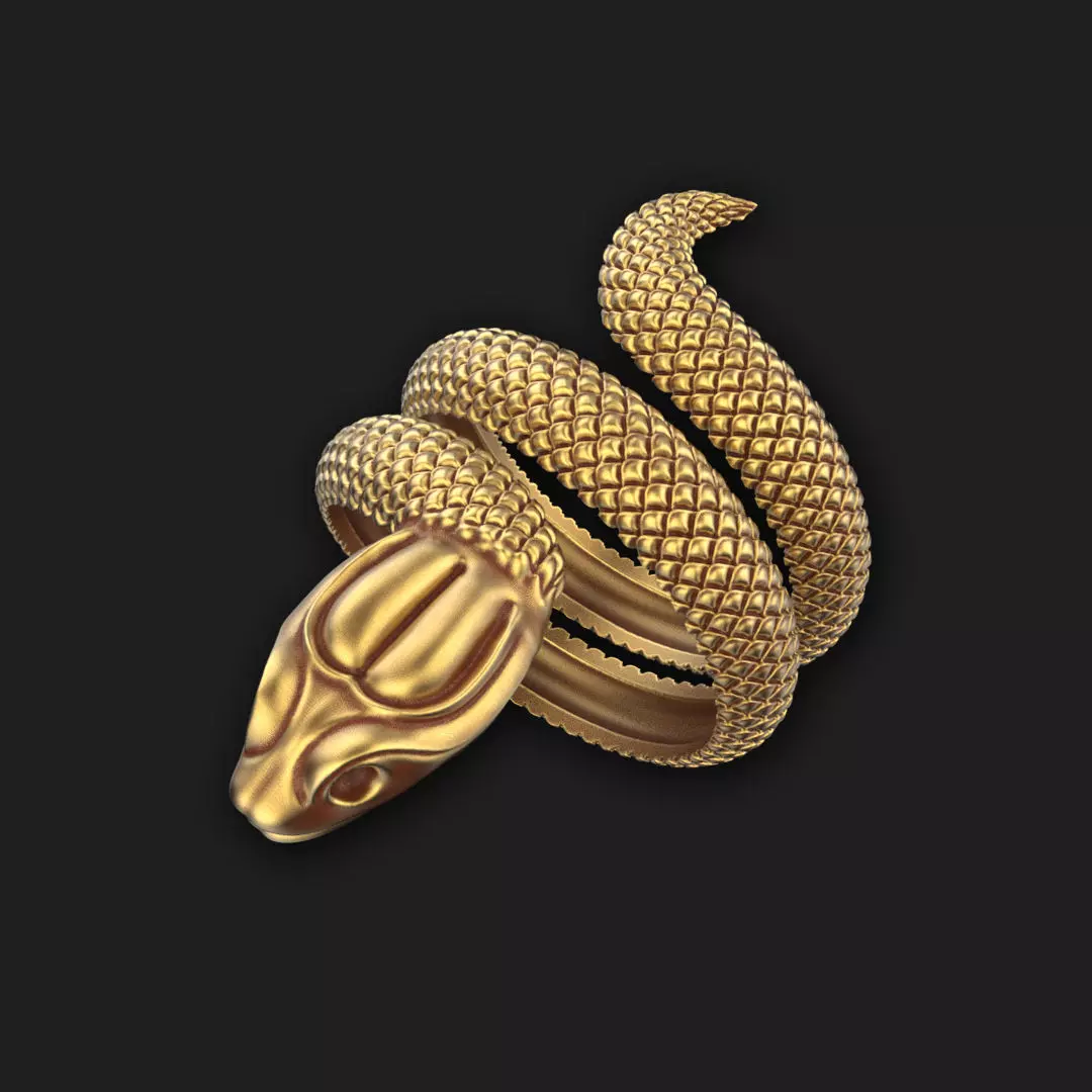 Snake Ring 3D print model
