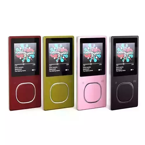 Modern Slimline Mp3 Player 3D model
