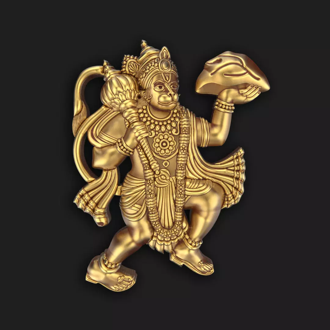 Hanumanji Pendent 3D print model_0