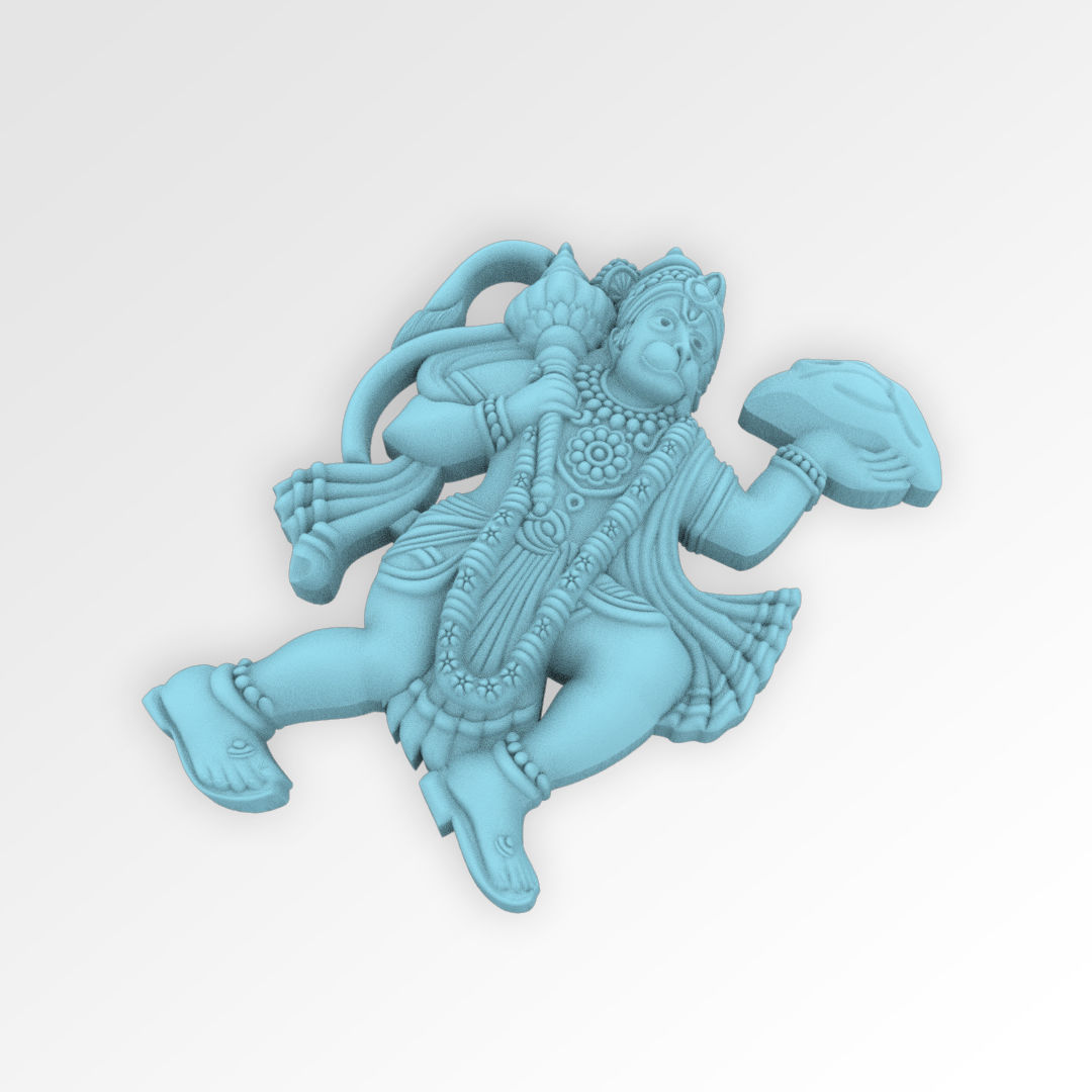 Hanumanji Pendent 3D print model_3