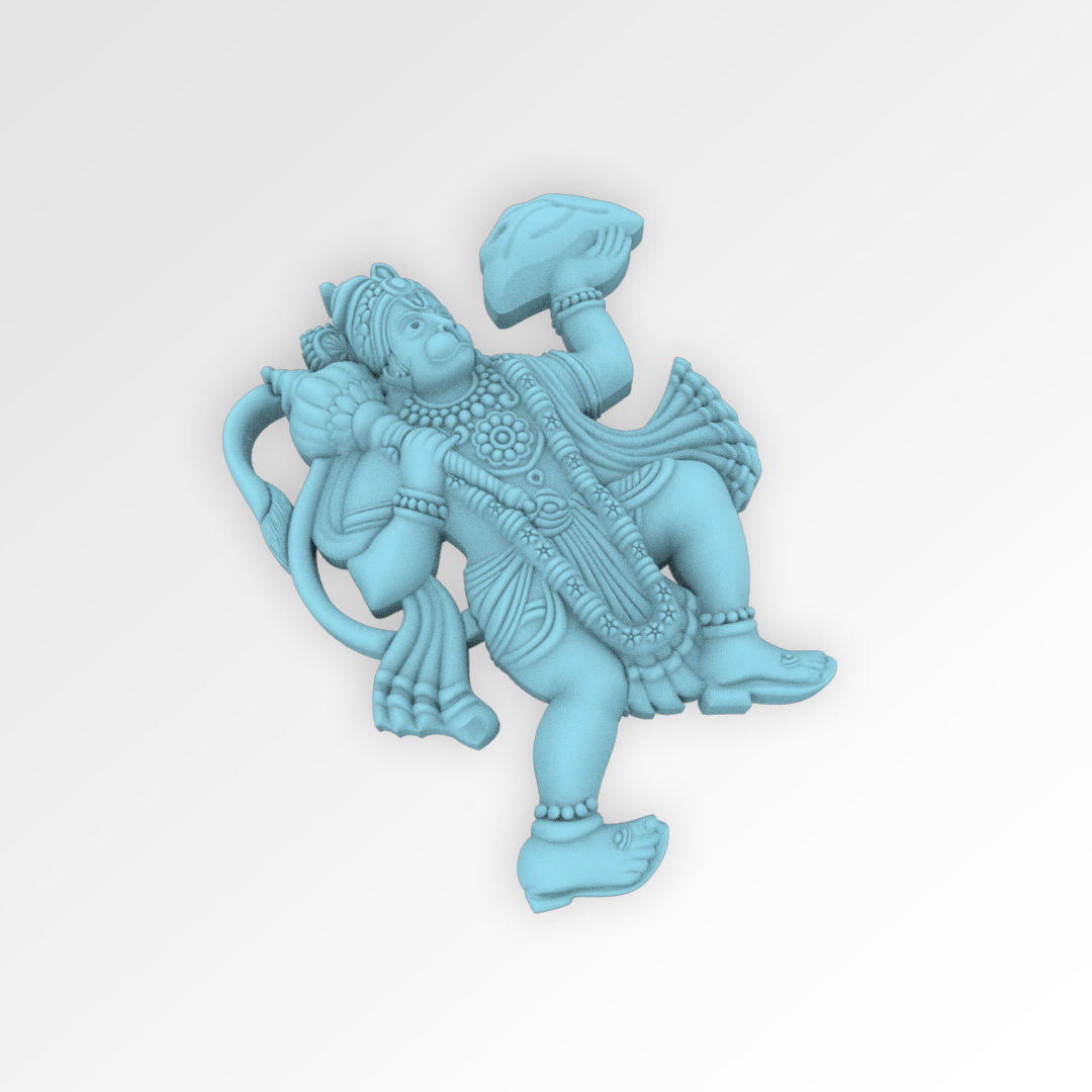 Hanumanji Pendent 3D print model_2