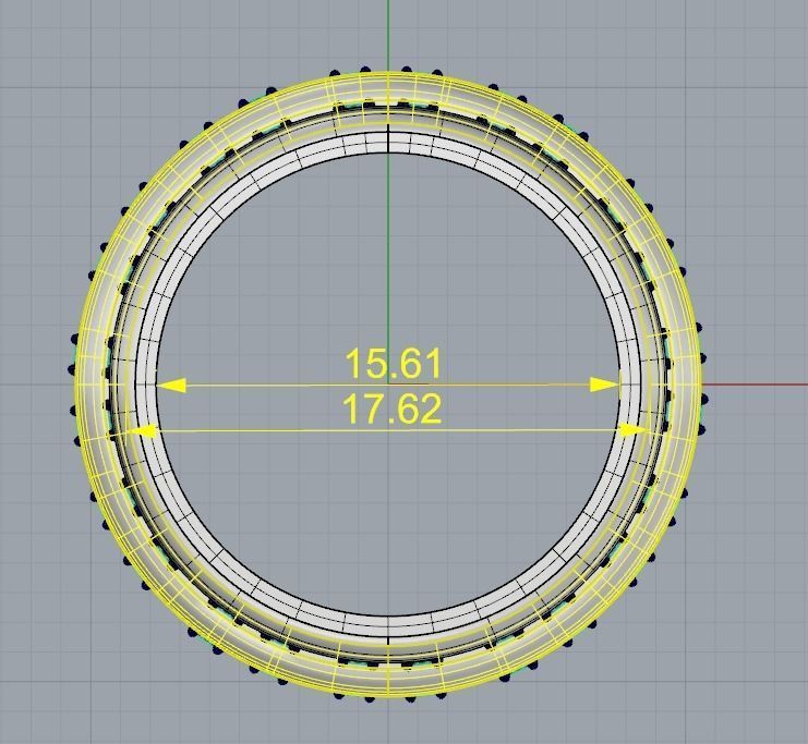 Wedding bands with floral pattern  3D print model_3