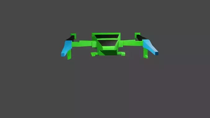 Low Poly Spaceship helicopter