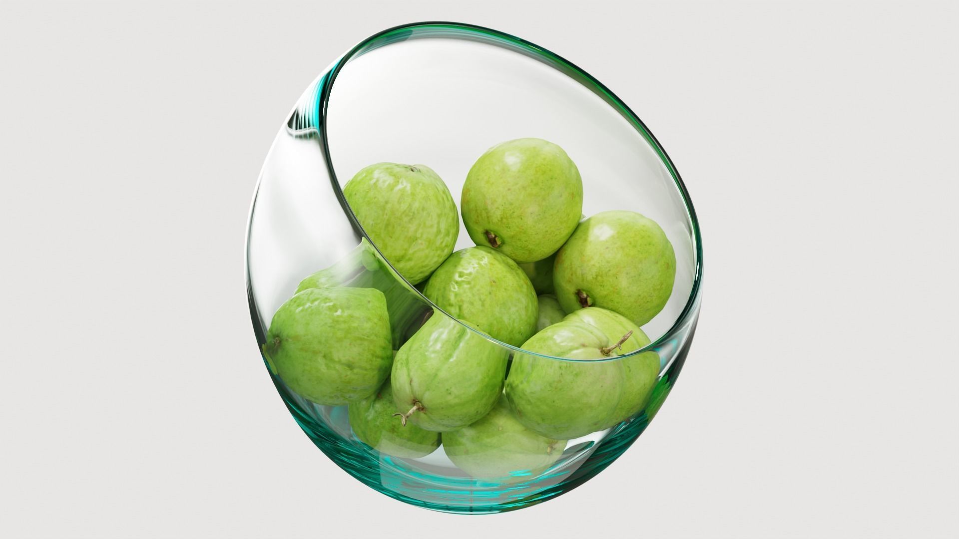 Large Slant Fruit Bowl Guava  3D model_5