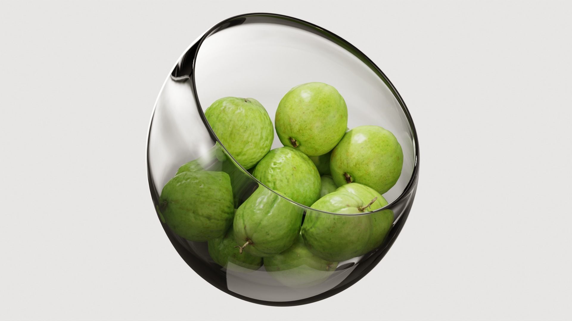 Large Slant Fruit Bowl Guava  3D model_6