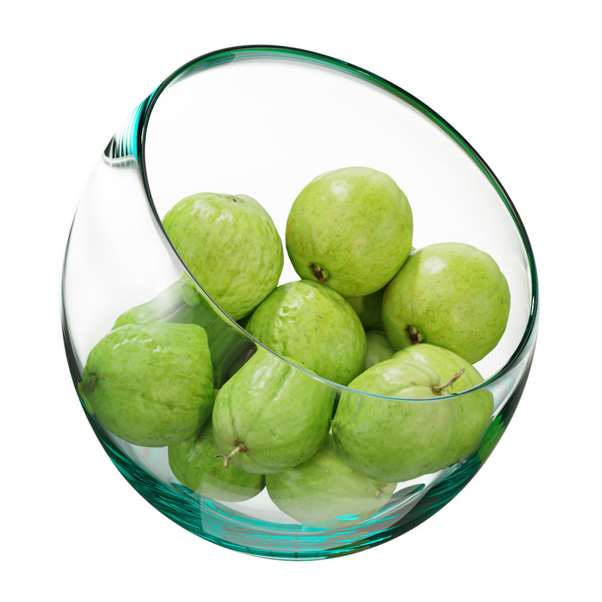 Large Slant Fruit Bowl Guava  3D model_1
