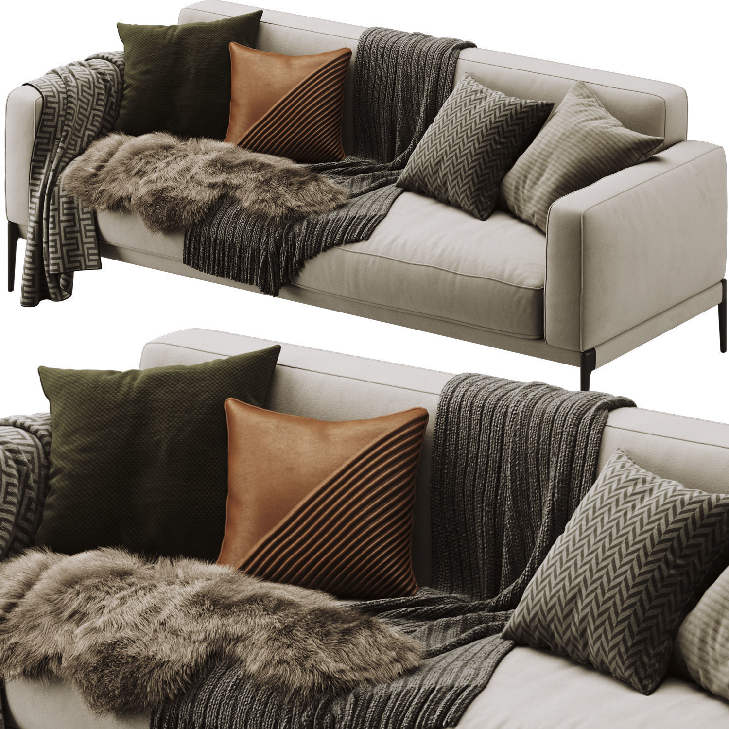 Romeo Compact Sofa 3D model_2
