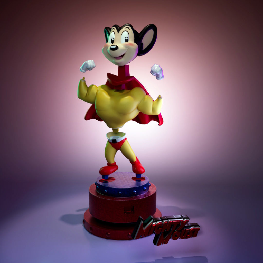 Migthy Mouse - Super Mouse 3D print model_4