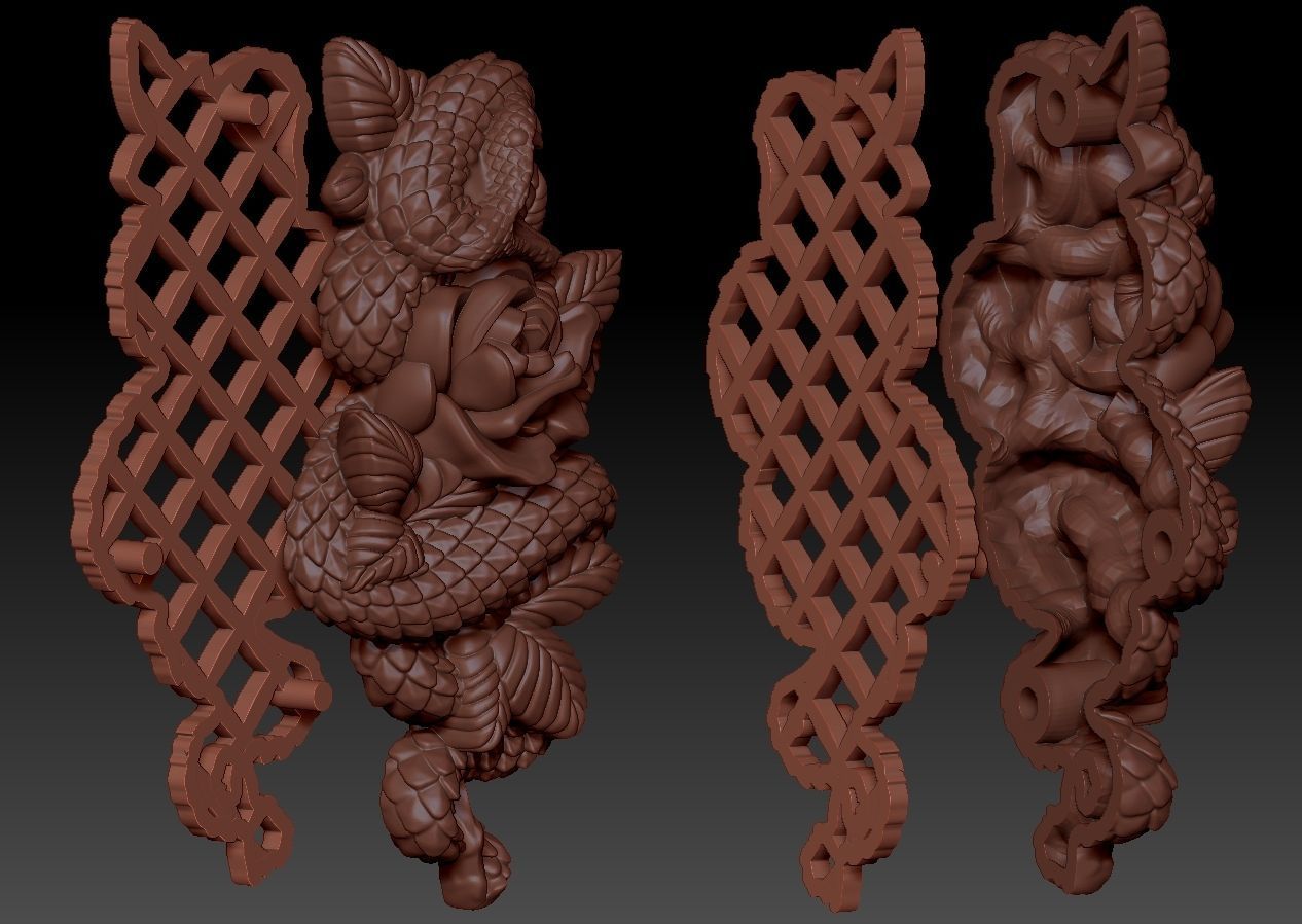 Snake Rose 3D print model_11
