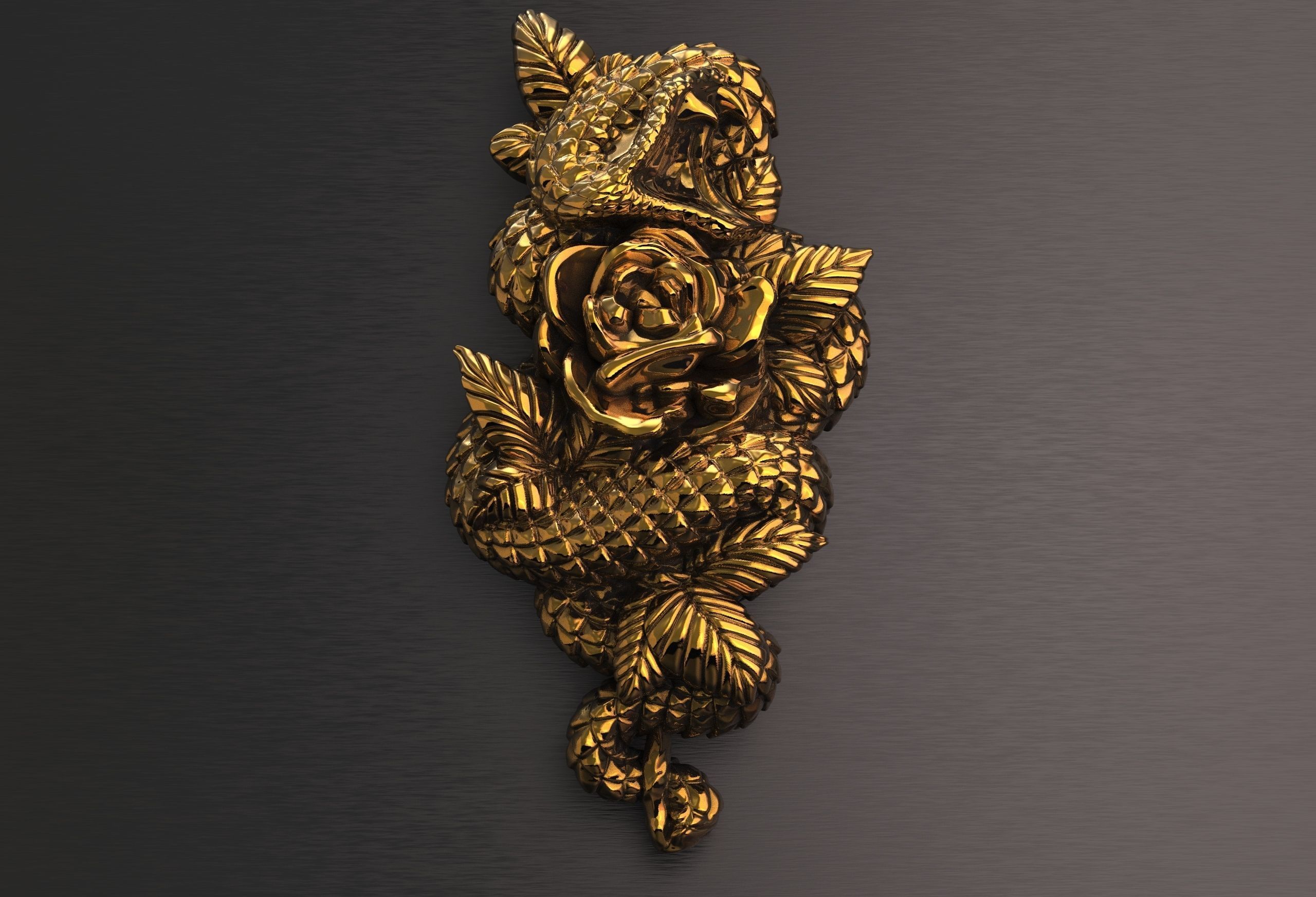 Snake Rose 3D print model_13
