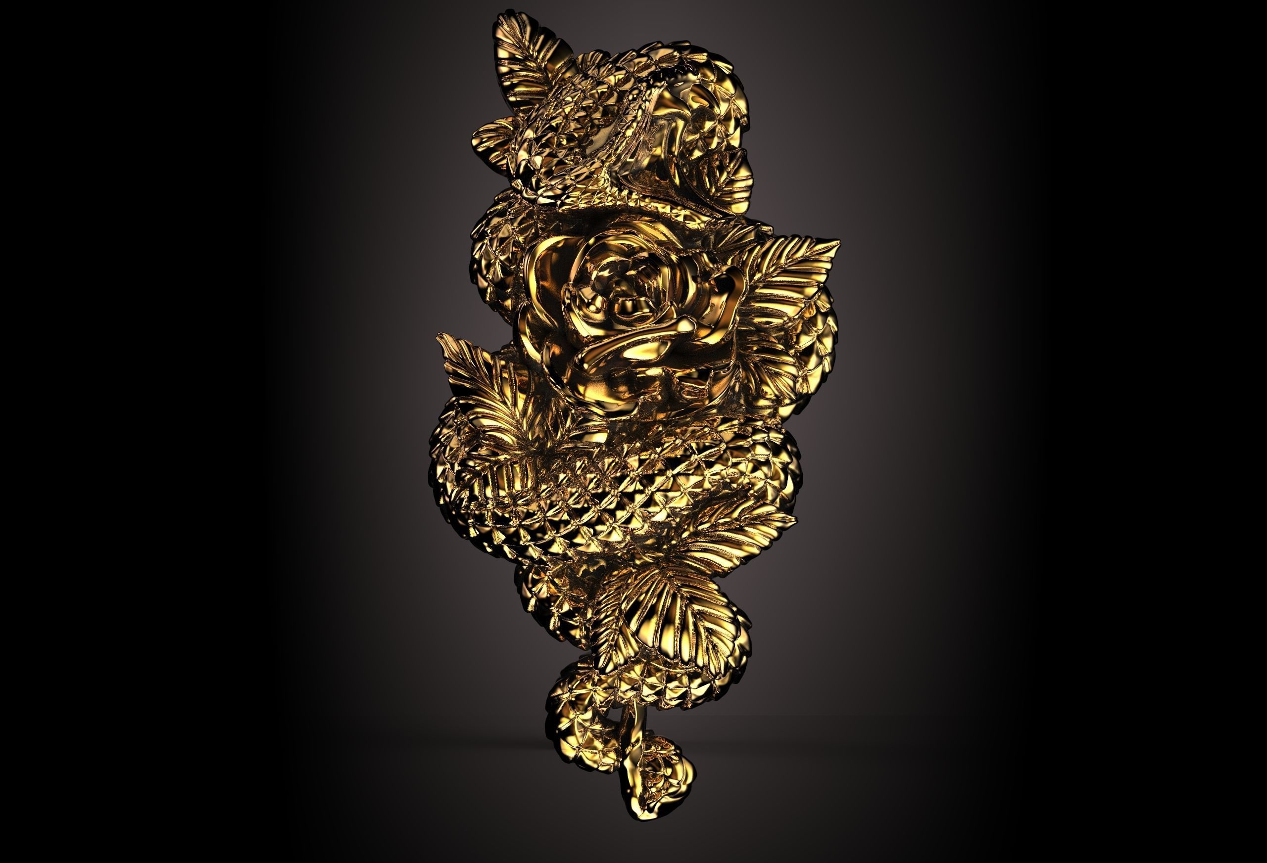 Snake Rose 3D print model_8