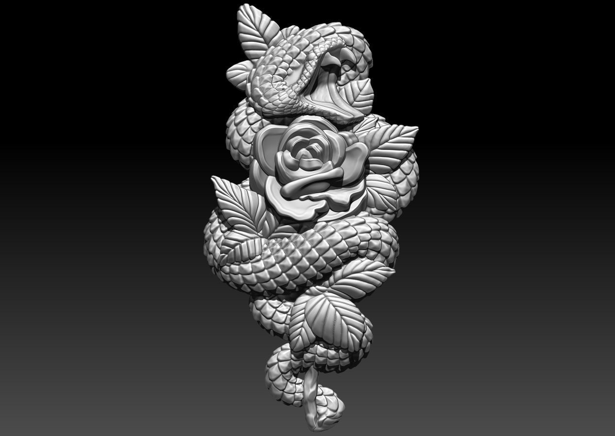 Snake Rose 3D print model_5