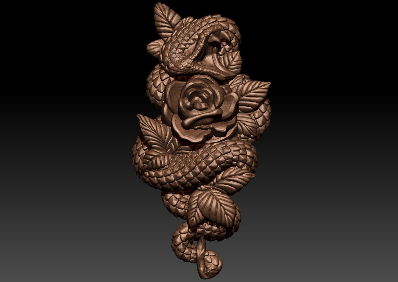 Snake Rose 3D print model_6