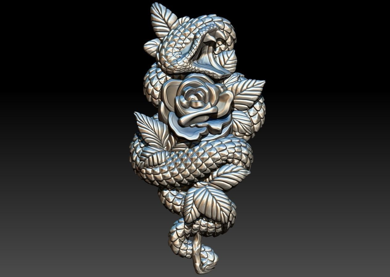 Snake Rose 3D print model_7