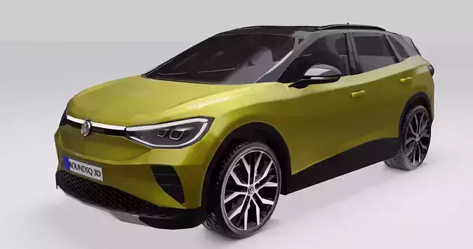 Volkswagen ID4 2022 Low-poly 3D model