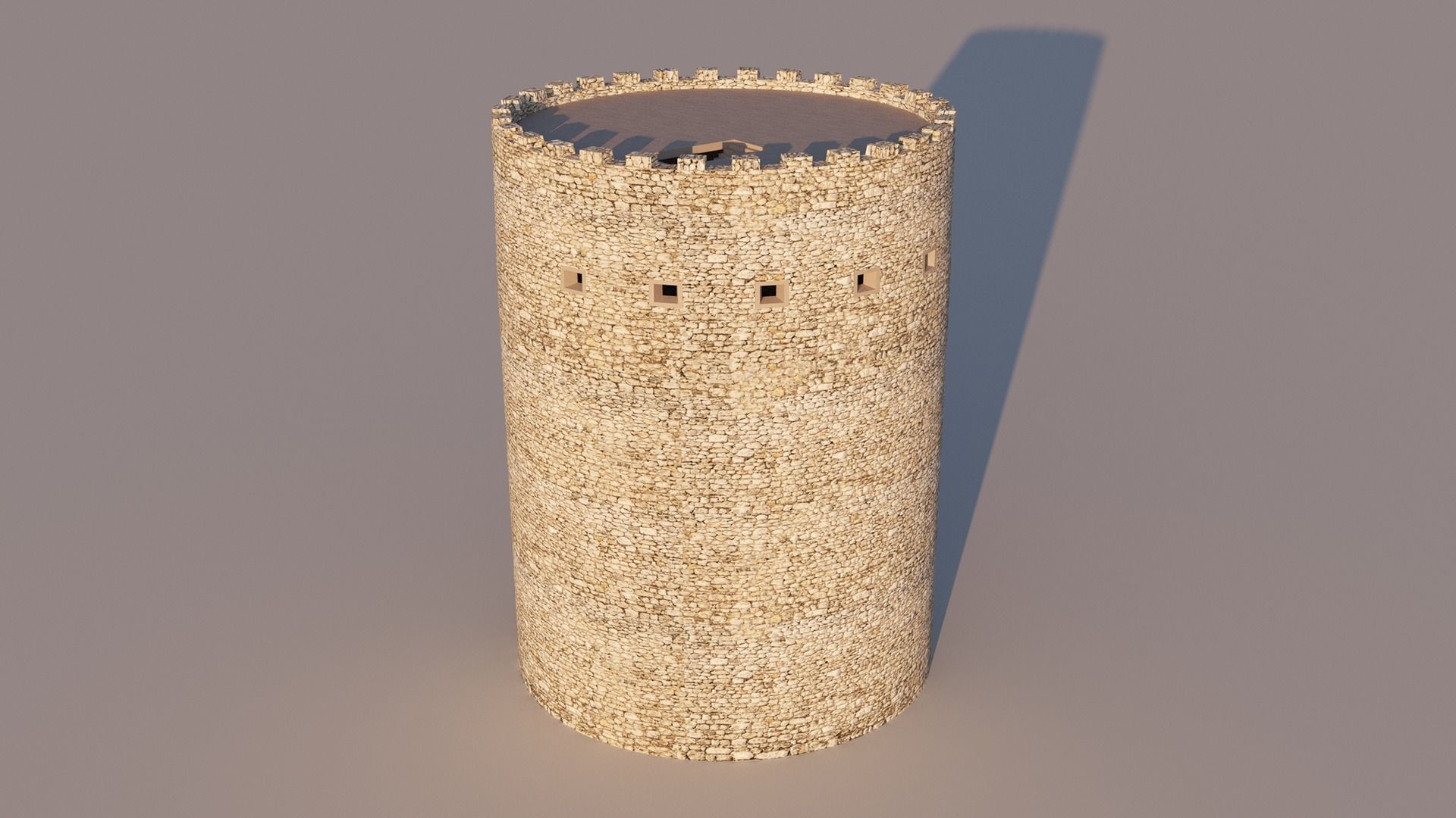 Ancient castle kit Low-poly 3D model_3