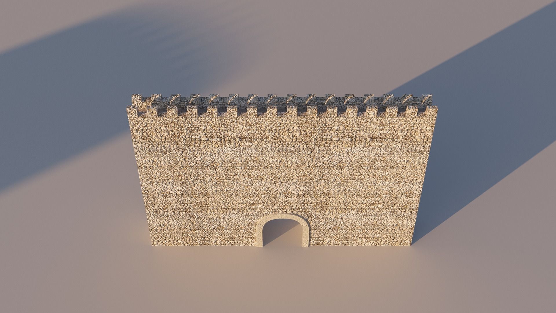 Ancient castle kit Low-poly 3D model_5