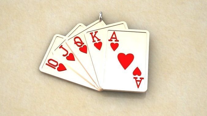 Playing card pendant 3D print model
