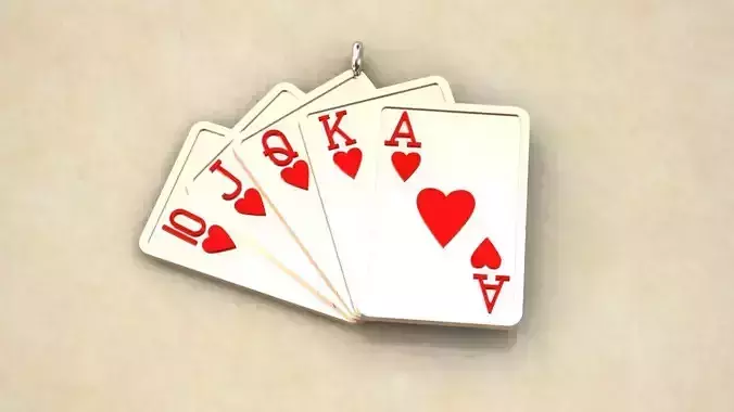 Playing card pendant