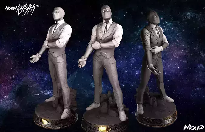 Wicked Marvel Mr Knight Sculpture 3D print model 3D print model