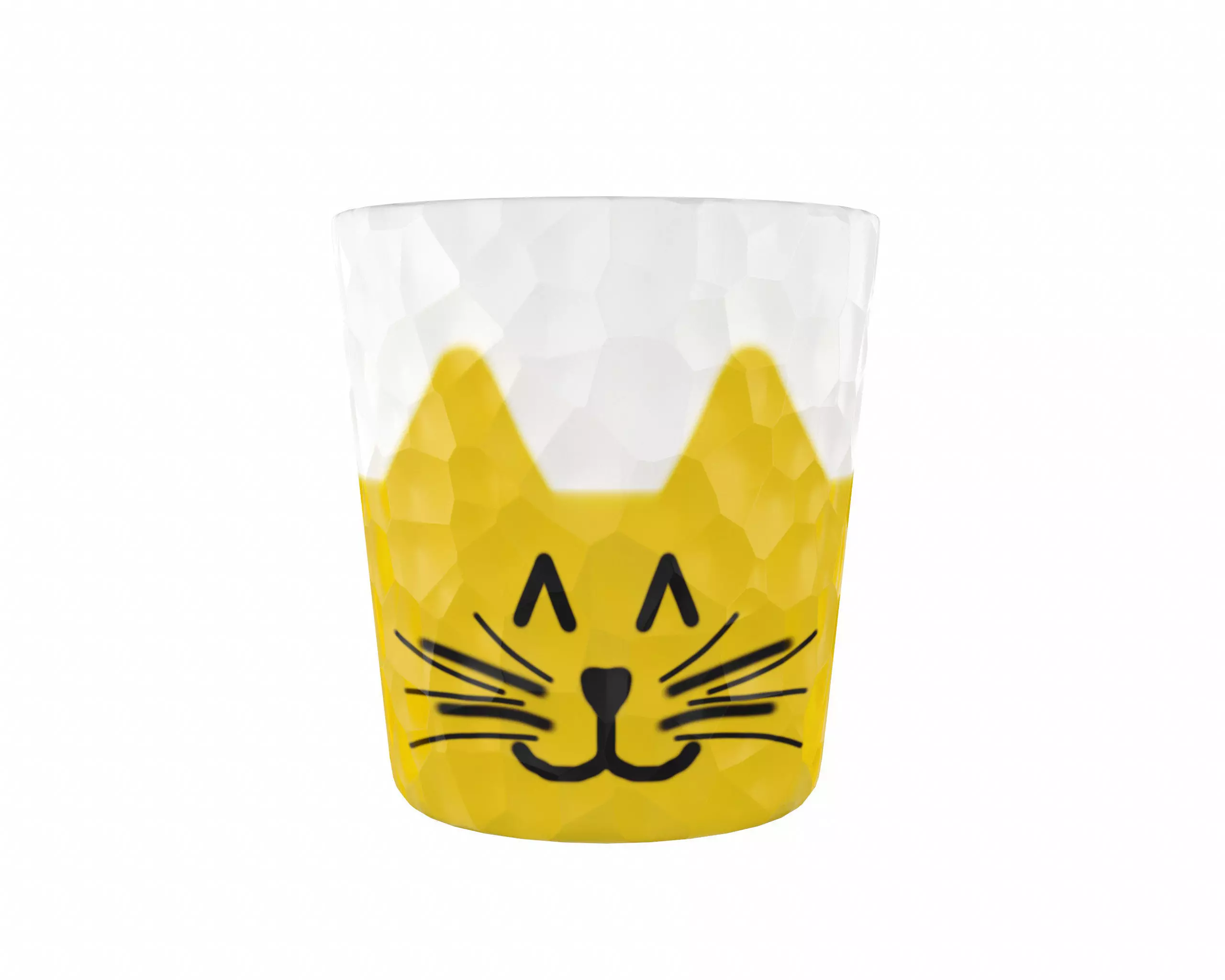Plant Pot decorated with a Cat face 3D model